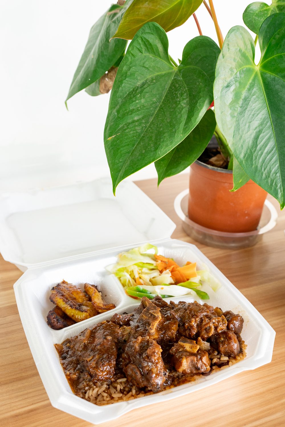 Jamaican oxtails slow-stewed with butter beans